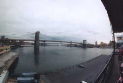 The Brooklyn bridge viewed from Pier17