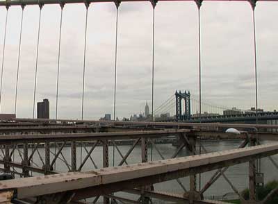 Manhattan bridge from Brooklyn bridge | Brooklyn side